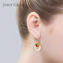 Hand Painted Enamel Glazed Windmill Shell Earrings 18K Gold Plated