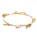 Lily of the Valley Flower Pendant Jewelry Enamel Bracelet