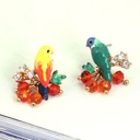 Parrot Beads Enamel Earrings Jewelry Stud Earrings