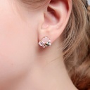 Cherry Blossom Enamel Earrings Jewelry Stud Earrings