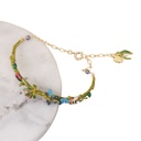 Rose Series Blue Flower Melissa Branch Gemstone Bracelet