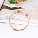 Small Pelican Zircon Gold Plated Jewelry Enamel Bracelet