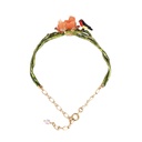 Small Swallow Crystal Jewelry Gold Plated Jewelry Enamel Bracelet