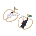 Snow White and Queen Girl Enamel Earrings