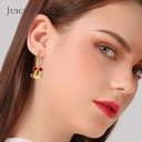 Red Mouse Earring for Chinese Zodiac Mouse Year 2020 Pure Silver Stud Earring