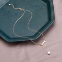 Freshwater Pearl 14K Gold Plated Y Adjustable Necklace