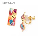 Abstract Painting Enamel Earrings