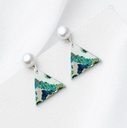 Mountain Painting Acrylic Geometry Earrings