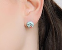 Mini Cute Donut Enamel Stud Earrings