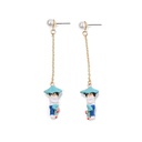 Paris Lovers Tassel Enamel Earrings