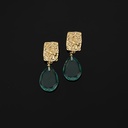 Blue Tear Drop Glass Stud Earrings