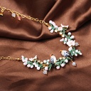 Enamel Glaze Romantic Cherry Blossom Series Tweet Bird Necklace