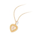 Butterfly Heart Pearl Enamel Pendant Necklace Jewelry Gift