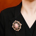 Inlaid Zircon Enamel Vitange Retro Brooch Jewelry