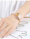 Enamel Glazed Cute Bunny Rabbit Carrot Adjustable Bracelet 18K Gold Plated