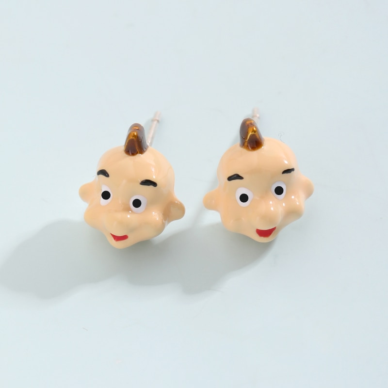 Fairy Tale Boy Enamel Earrings Jewelry Stud Earrings