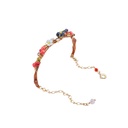 Oriole Bird Flower And Cherry Enamel Bracelet