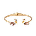 Small Pelican Zircon Gold Plated Jewelry Enamel Bracelet