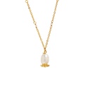 Freshwater Pearl Collarbone Gold Plated Necklace