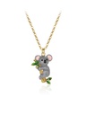 Koala With A Branch Enamel Pendant Necklace Jewelry Gift