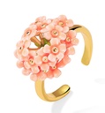 Cherry Blossom Flower Enamel Adjusable Ring Jewelry Gift