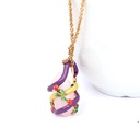 Enamel Glaze Yellow Red Snake Jewel Animal Necklace Ornaments