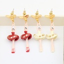 Ballet Girl Beauty Enamel Dangle Earrings