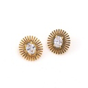 Inlaid Zircon Vintage Retro Stud Earrings