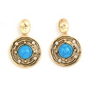 Stone Inlaid Zircon Retro Vintage Dangle Earrings