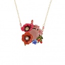 Winter Garden Series Enamel Color Flower Crystal Plating Gold Necklace