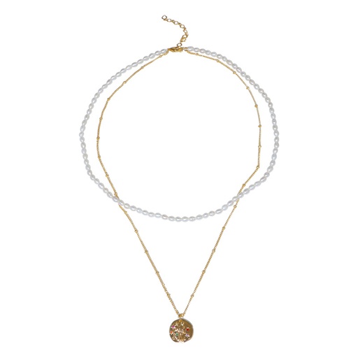 Freshwater Pearl With 14K Gold Plated Chain Necklace