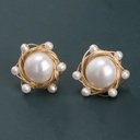 Freshwater Pearl Jewelry Bridesmaids Gift Wedding Stud Earrings