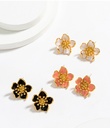 Cherry Blossom Enamel Stud Earrings